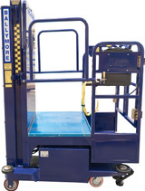 Ballymore Safety Products PS-10 - Ballymore Personnel Lift: Push-Around, Battery, 450 lb Load Capacity, 6 ft 4 in Closed Height 