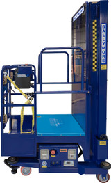 Ballymore Safety Products Ballymore Personnel Lift: Push-Around, Battery, 650 lb Load Capacity, 7 ft 6 in Closed Height 