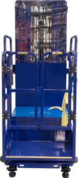 Ballymore Safety Products Ballymore Personnel Lift: Push-Around, Battery, 650 lb Load Capacity, 7 ft 6 in Closed Height 