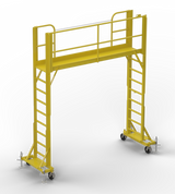 Tri-Arc Rolling Work Platform: 7 Steps, 103 in to 115 in, 24 in Platform Wd, 130 in Platform Dp 