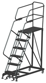 Ballymore Safety Products Single Entry Work Platforms, 6 Step, 33 In Wide Base, 36 in Deep Platform, Serrated Tread 