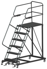 Ballymore Safety Products Single Entry Work Platforms, 6 Step, 38 In Wide Base, 36 in Deep Platform, Serrated Tread 