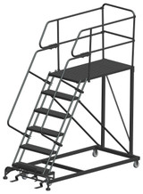 Ballymore Safety Products Single Entry Work Platforms, 6 Step, 38 In Wide Base, 48 in Deep Platform, Serrated Tread 