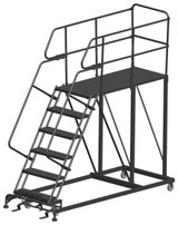 Ballymore Safety Products Single Entry Work Platforms, 6 Step, 38 In Wide Base, 60 in Deep Platform, Serrated Tread 