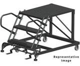 Ballymore Safety Products Single Entry Work Platforms - Without Handrails, 2 Step, 33 In Wide Base, 36 in Deep Platform, Serrated Tread 