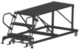 Ballymore Safety Products Single Entry Work Platforms, 3 Step, No Rails, 38" Wide Base, 72" Deep Platform, Serrated Tread 