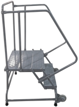 Ballymore Safety Products Tilt & Roll Ladders, 2 Step, 30 in Wide Base, 21 in Deep Top Step, Expanded Metal Tread 