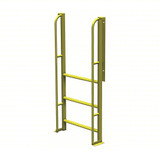 Tri-Arc U-Design 3 Rung Crossover Ladder : 1,000 Lb Load Capacity, Steel, Perforated, 82 In Overall Height, 30 In Overall Wide 