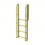 Tri-Arc U-Design 4 Rung Crossover Ladder: 1,000 Lb Load Capacity, Steel, Perforated, 82 In Overall Height, 30 In Overall Wide 