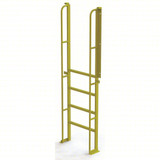 Tri-Arc U-Design 5 Rung Crossover Ladder: 1,000 Lb Load Capacity, Steel, Perforated, 92 In Overall Height, 30 In Overall Wide 