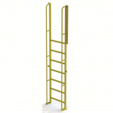 Tri-Arc U-Design 8 Rung Crossover Ladder: 1,000 Lb Load Capacity, Steel, Perforated, 122 In Overall Height, 30 In Overall Wide 