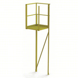  Tri-Arc U-Design Turn Platform: 1,000 Lb Load Capacity, Steel, Serrated, 102 In Overall Height, 60 In Platform Height 