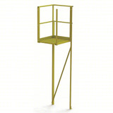  Tri-Arc U-Design Turn Platform: 1,000 Lb Load Capacity, Steel, Perforated, 112 In Overall Height 