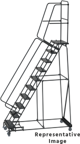 Ballymore Safety Products Weight-Actuated Series Ladders, Weight Actuated, 6 Step, 24 In Wide Base, 21 in Deep Top Step, Abrasive Mat Tread 