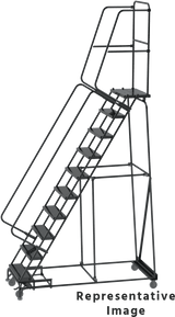Ballymore Safety Products Weight-Actuated Series Ladders, Weight Actuated, 6 Step, 24 In Wide Base, 21 in Deep Top Step, Abrasive Mat Tread 
