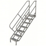  Tri-Arc Stair Unit: 66 1/2 In Top Step Height, 104 1/2 In Overall Height, 29 In Overall Wide, 7 Steps 