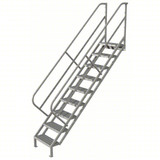  Tri-Arc Stair Unit: 85 1/2 In Top Step Height, 123 1/2 In Overall Height, 29 In Overall Wide, 9 Steps, Steel 