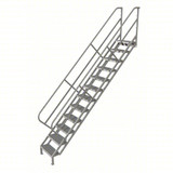  Tri-Arc Stair Unit: 114 In Top Step Height, 152 In Overall Height, 29 In Overall Wide, 12 Steps, Serrated 
