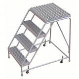  Tri-Arc WLAR004165-d4 4-step Mobile Aluminuminum Step Stool With 21'' Grip Strut Top Step, 16-inch Wide 