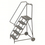 Tri-Arc Wheelbarrow Ladder: 50 In Platform Height, 14 In Platform Deep, 16 In Platform Wide, Ribbed, 27 In Bottom Wide 