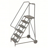 Tri-Arc Wheelbarrow Ladder: 60 In Platform Height, 14 In Platform Deep, 24 In Platform Wide, Ribbed, 37 In Bottom Wide 