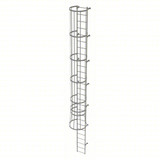  Tri-Arc Fixed Ladder With Safety Cage: 26 Ft, 26 Ft Top Step Height, 27 Steps, 36 In Overall Wide, Top 
