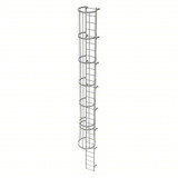  Tri-Arc Fixed Ladder With Safety Cage: 29 Ft, 29 Ft Top Step Height, 30 Steps, 36 In Overall Wide, Top 