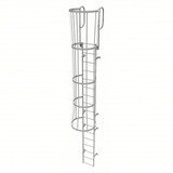  Tri-Arc Fixed Ladder With Safety Cage: 20 Ft, 16 Ft Top Step Height, 17 Steps, 36 In Overall Wide, Top 