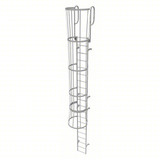  Tri-Arc Fixed Ladder With Safety Cage: 23 Ft, 19 Ft Top Step Height, 20 Steps, 36 In Overall Wide, Top 