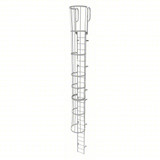  Tri-Arc Fixed Ladder With Safety Cage: 29 Ft, 25 Ft Top Step Height, 26 Steps, 36 In Overall Wide, Top 