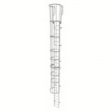  Tri-Arc Fixed Ladder With Safety Cage: 30 Ft, 26 Ft Top Step Height, 27 Steps, 36 In Overall Wide, Top 