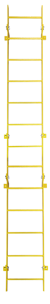  Tri-Arc Fixed Ladder: 12 Ft, 12 Ft Top Step Height, 13 Steps, 25 In Overall Wide, Top 