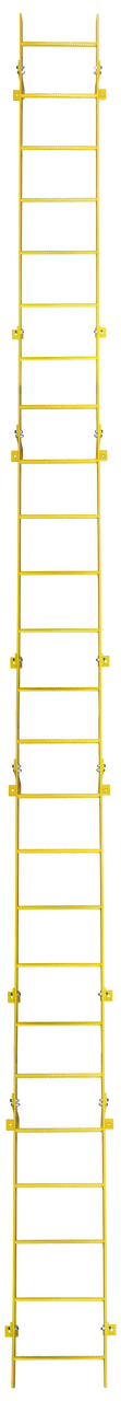  Tri-Arc Fixed Ladder: 18 Ft, 18 Ft Top Step Height, 19 Steps, 25 In Overall Wide, Top 