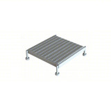  Tri-Arc Adjustable Height Work Platform: 1 Steps, 9" To 14", 24" Platform Width, 24" Platform Depth, Gray, Steel 