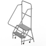 Tri-Arc Wl 2 Step Steel Rolling Ladder Perforated 24 Hr 