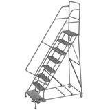 Tri-Arc Wl 8 Step Steel Rolling Ladder Grip 24 Hr 