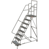 Tri-Arc Wl 8 Step Steel Rolling Ladder Grip 24 HR With 20" With Deep Top Step Step 