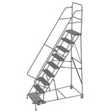 Tri-Arc Wl 9 Step Steel Rolling Ladder Grip 24 Hr 