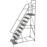 Tri-Arc Wl 9 Step Steel Rolling Ladder Grip 24 HR With 20" With Deep Top Step Step 