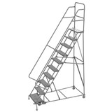 Tri-Arc Wl 10 Step Steel Rolling Ladder Perforated 24 Hr 