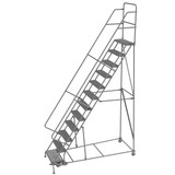 Tri-Arc Wl 12 Step Steel Rolling Ladder Grip 24 Hr 