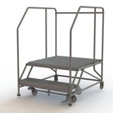  Tri-Arc Forward Descent Rolling Work Platform: 2 Steps, 20 In, 36 In Platform Wide, 35 In Platform Deep 