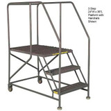 Tri-Arc WL 3 Step Steel Work Platform 24 X 36 Grip Rails 