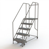  Tri-Arc Forward Descent Rolling Work Platform: 5 Steps, 50 In, 24 In Platform Wide, 24 In Platform Deep 
