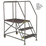 Tri-Arc WL 5 Step Steel Work Platform 24 X 36 Grip Rails 