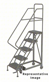 Tri-Arc KD 5 Step Easy Climb Ladder Grip Strut 16 HR With Deep Top Step 