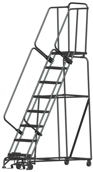 Ballymore Safety Products M2000 Series Ladders, 8 Step, 24 In Wide Base, 21 in Deep Top Step, Abrasive Mat Tread 