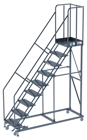Ballymore Safety Products Work Titan ladder 9 STEP,Heavy Duty 800 lb. Capacity ,32WD 21DTS,PTRD 