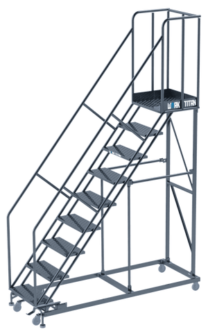 Ballymore Safety Products Work Titan ladder 9 STEP,Heavy Duty 800 lb. Capacity ,32WD 21DTS,PTRD 