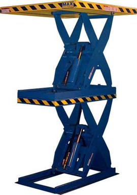 Max Dbl High Scissor Lift Hand Control 62.5 24X48 2K Capacity